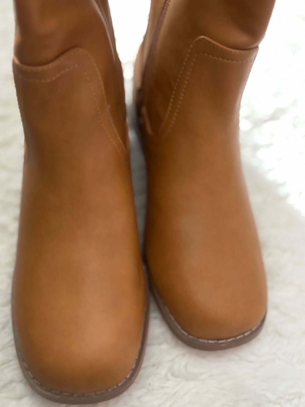 Shoe'N Tale Cognac Leather Knee High Riding Boots Size 6 - Picture 12 of 17
